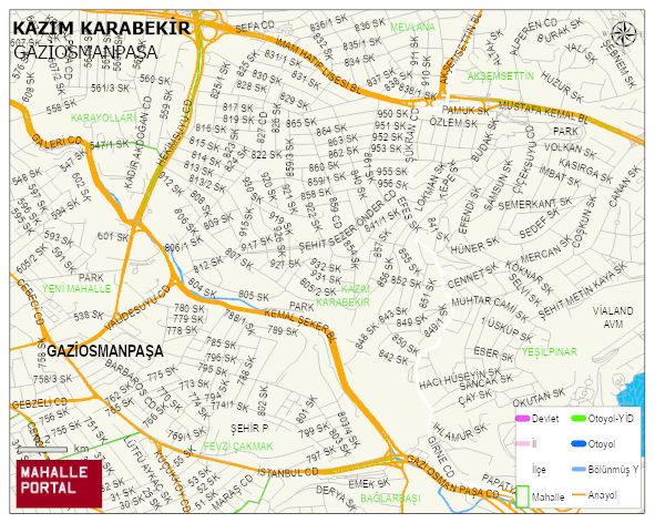 KAZIM KARABEKİR Mahallesi Haritası | Güncel Mahalle ve Köy Haritası