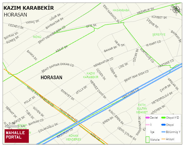 KAZIM KARABEKİR Mahallesi Haritası | Mahalle ve Köy Sınırı
