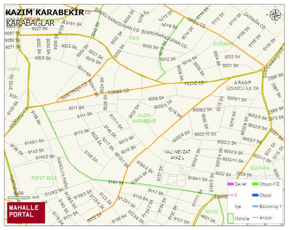 KAZIM KARABEKİR Mahallesi Haritası | Güncel Mahalle ve Köy Haritası