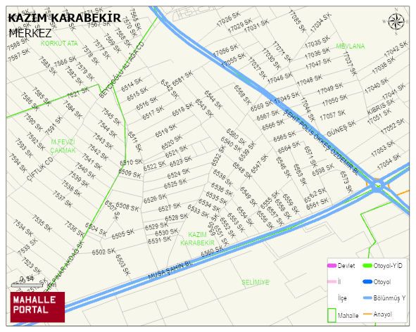 KAZIM KARABEKİR Mahallesi Haritası | Detaylı Köy ve Mahalle Görünümü