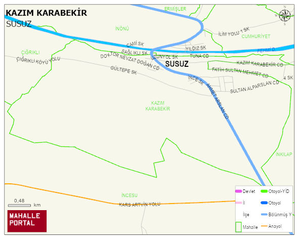 KAZIM KARABEKİR Mahallesi Haritası | Mahalle Sokak Haritası