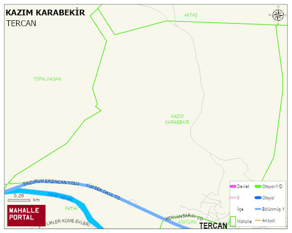 KAZIM KARABEKİR Mahallesi Haritası | Mahalle ve Köy Sınırı