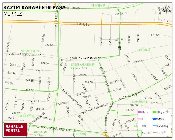 KAZIM KARABEKİR PAŞA Mahallesi Haritası | Sayısal Bölge Görünümü