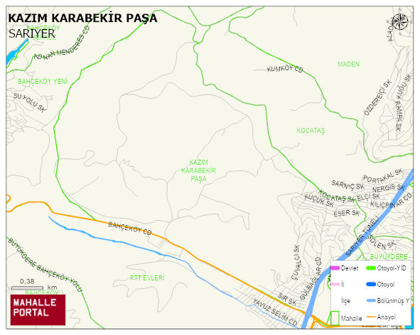 KAZIM KARABEKİR PAŞA Mahallesi Haritası | Yükselti ve Doğa Özellikleri