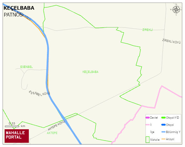 KEÇELBABA Köyü Haritası | Yükselti ve Doğa Özellikleri