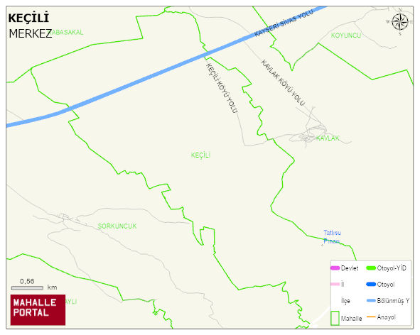 KEÇİLİ Köyü Haritası | Detaylı Köy ve Mahalle Görünümü