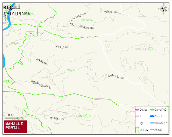 KEÇİLİ Mahallesi Haritası | Coğrafi Yapı ve Detaylı Haritası