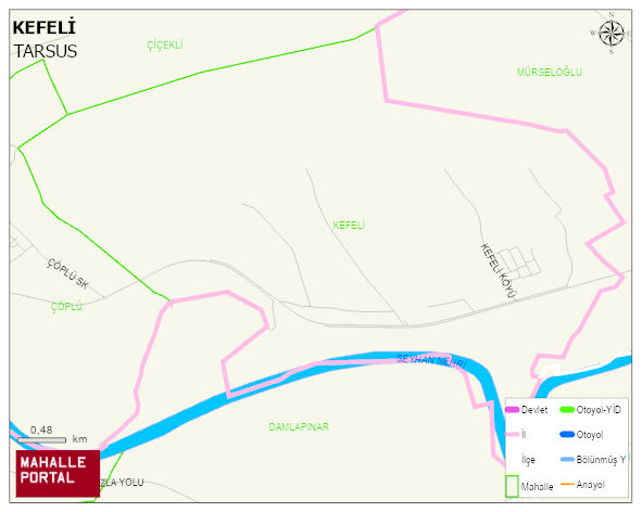 KEFELİ Mahallesi Haritası | Mahalle ve Köy Sınırı