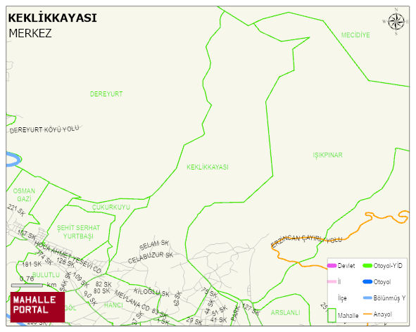 KEKLİKKAYASI Mahallesi Haritası | Sayısal Bölge Görünümü