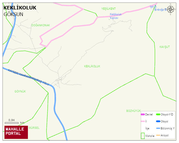 KEKLİKOLUK Mahallesi Haritası | Mahalle ve Köy Sınırı