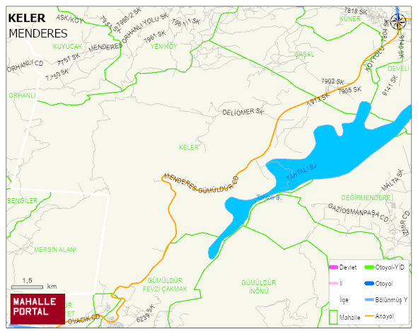 KELER Mahallesi Haritası | Mahalle ve Köy Sınırı