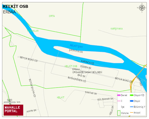 KELKİT OSB Mahallesi Haritası | Sayısal Bölge Görünümü