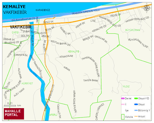 KEMALİYE Mahallesi Haritası | Mahalle ve Köy Sınırı