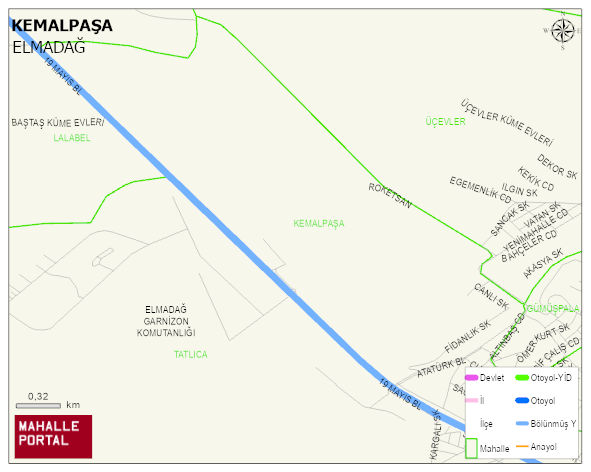 KEMALPAŞA Mahallesi Haritası | Detaylı Köy ve Mahalle Görünümü