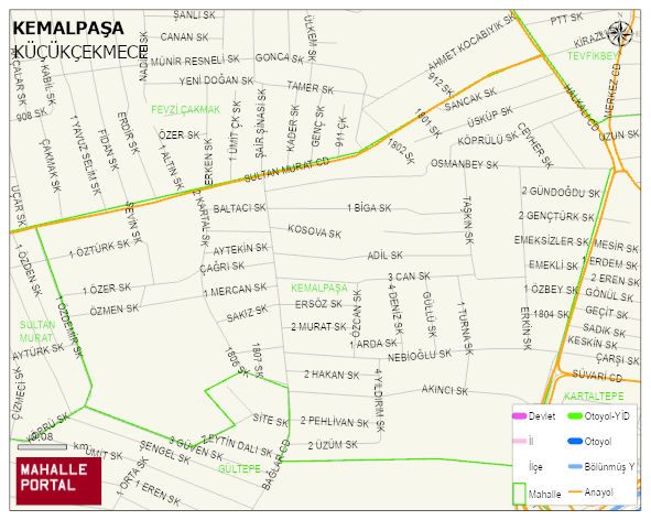 KEMALPAŞA Mahallesi Haritası | Coğrafi Yapı ve Detaylı Haritası