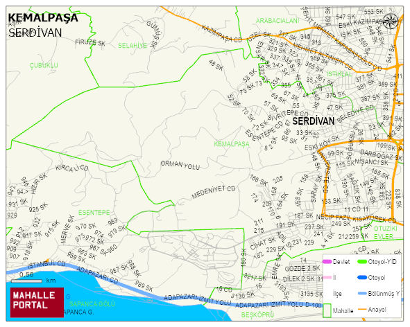KEMALPAŞA Mahallesi Haritası | Dağlar, Ovalar ve Akarsu Bilgileri