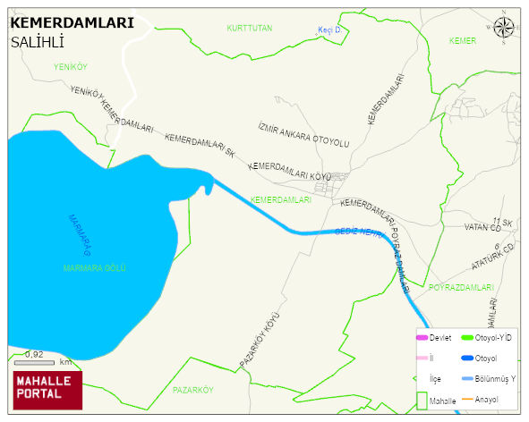 KEMERDAMLARI Mahallesi Haritası | Mahalle ve Köy Sınırı