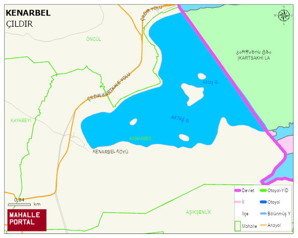 KENARBEL Köyü Haritası | Dağlar, Ovalar ve Akarsu Bilgileri