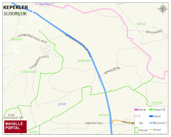 KEPEKLER Mahallesi Haritası | Mahalle ve Köy Sınırı
