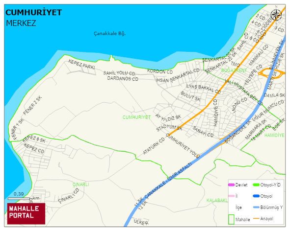 KEPEZ BELDESİ CUMHURİYET Mahallesi Haritası | Mahalle Sokak Haritası
