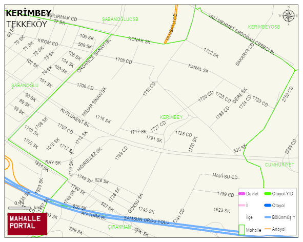 KERİMBEY Mahallesi Haritası | Güncel Mahalle ve Köy Haritası