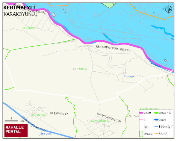 KERİMBEYLİ Köyü Haritası | Detaylı Köy ve Mahalle Görünümü