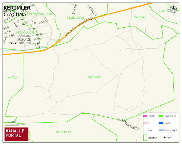 KERİMLER Köyü Haritası | Sayısal Bölge Görünümü