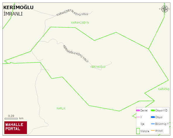 KERİMOĞLU Köyü Haritası | Coğrafi Yapı ve Detaylı Haritası