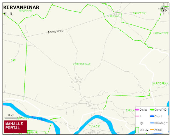 KERVANPINAR Mahallesi Haritası | Güncel Mahalle ve Köy Haritası