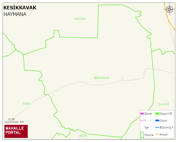 KESİKKAVAK Mahallesi Haritası | Dağlar, Ovalar ve Akarsu Bilgileri