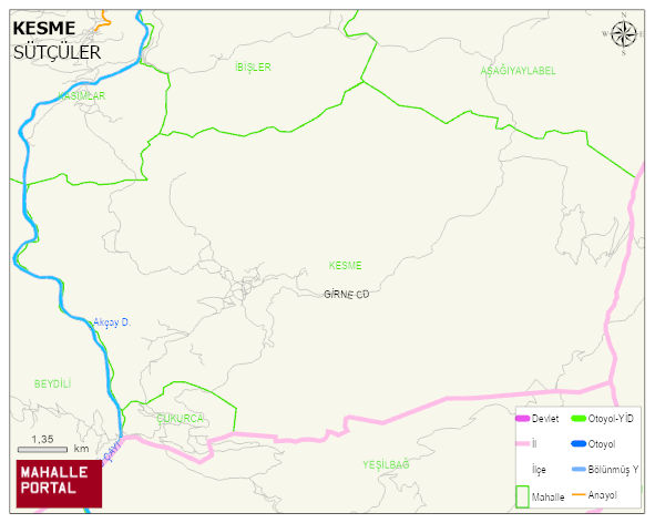 KESME Köyü Haritası | Mahalle Sokak Haritası