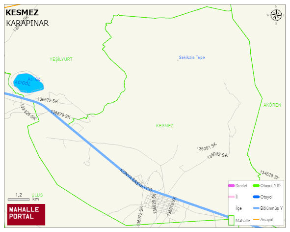 KESMEZ Mahallesi Haritası | İnteraktif Köy ve Mahalle Sınırları