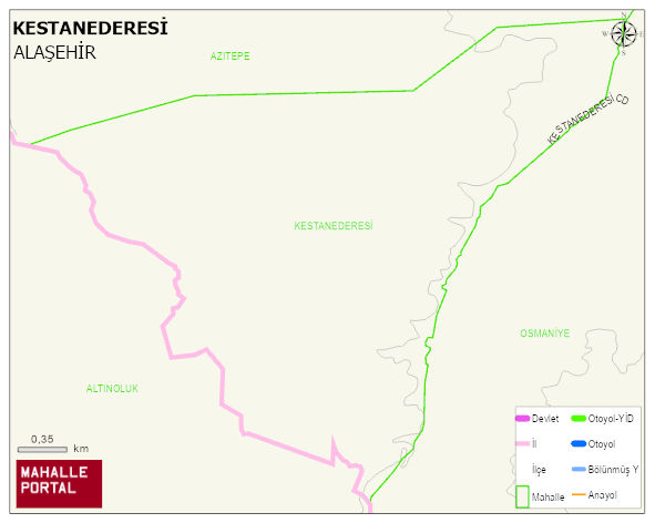 KESTANEDERESİ Mahallesi Haritası | Dağlar, Ovalar ve Akarsu Bilgileri
