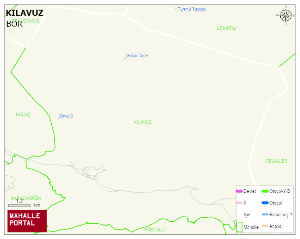 KILAVUZ Köyü Haritası | Detaylı Köy ve Mahalle Görünümü