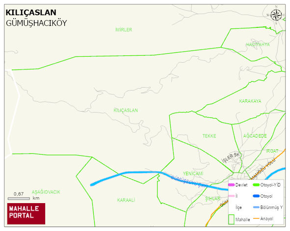 KILIÇASLAN Köyü Haritası | Mahalle Sokak Haritası