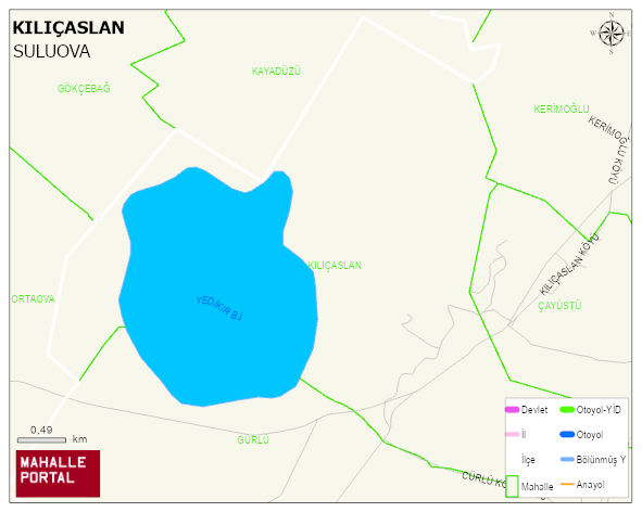 KILIÇASLAN Köyü Haritası | İnteraktif Köy ve Mahalle Sınırları
