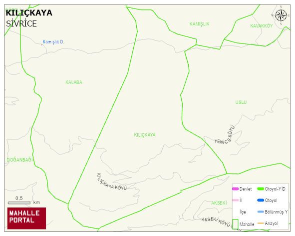 KILIÇKAYA Köyü Haritası | Mahalle Sokak Haritası