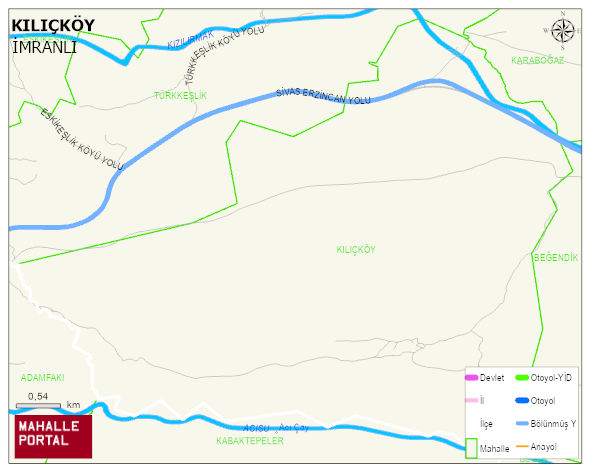 KILIÇKÖY Köyü Haritası | İnteraktif Köy ve Mahalle Sınırları