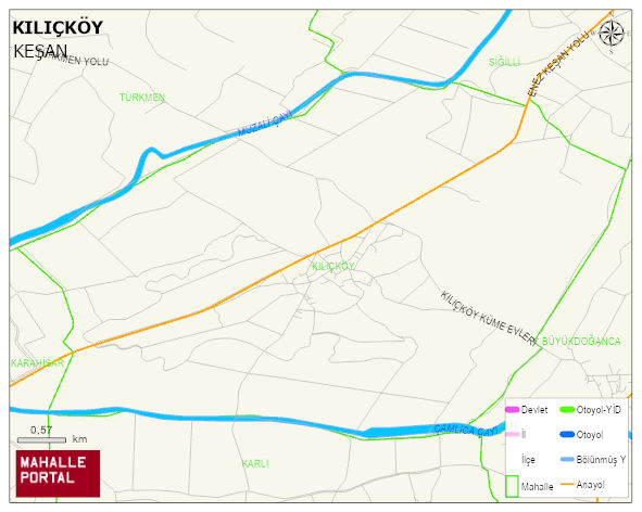 KILIÇKÖY Köyü Haritası | Mahalle Sokak Haritası