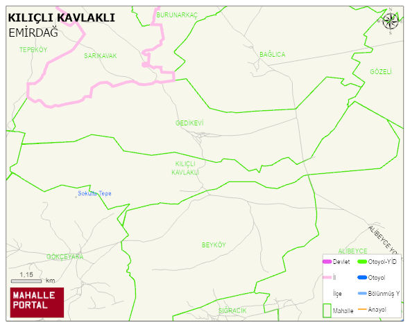 KILIÇLI KAVLAKLI Köyü Haritası | Uydu Görüntüsü ve Harita Detayları