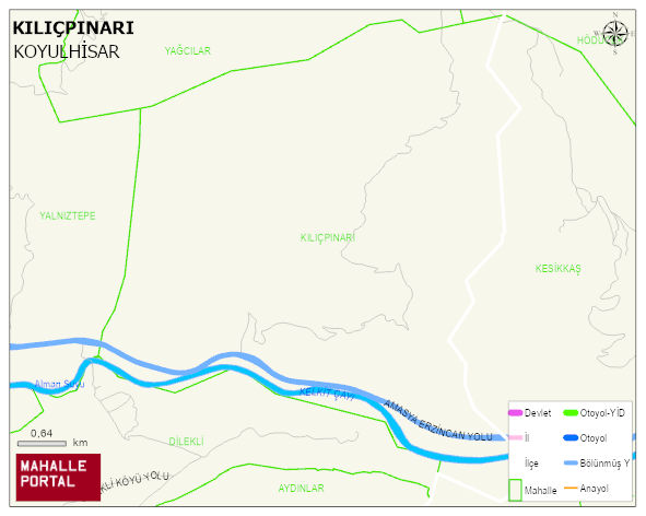 KILIÇPINARI Köyü Haritası | Detaylı Köy ve Mahalle Görünümü