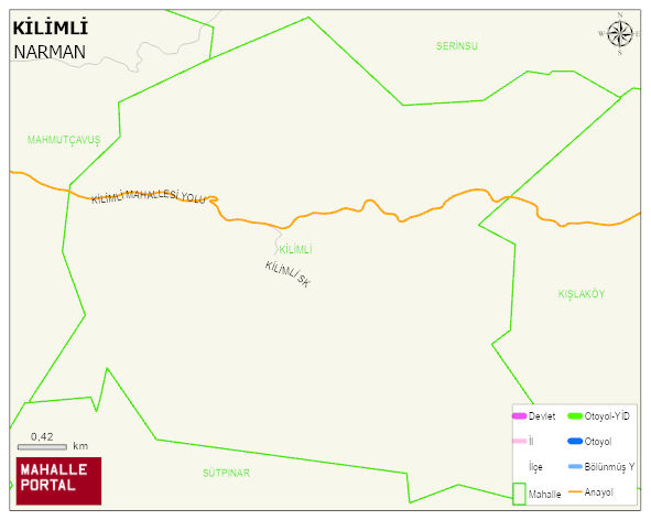 KİLİMLİ Mahallesi Haritası | Mahalle ve Köy Sınırı