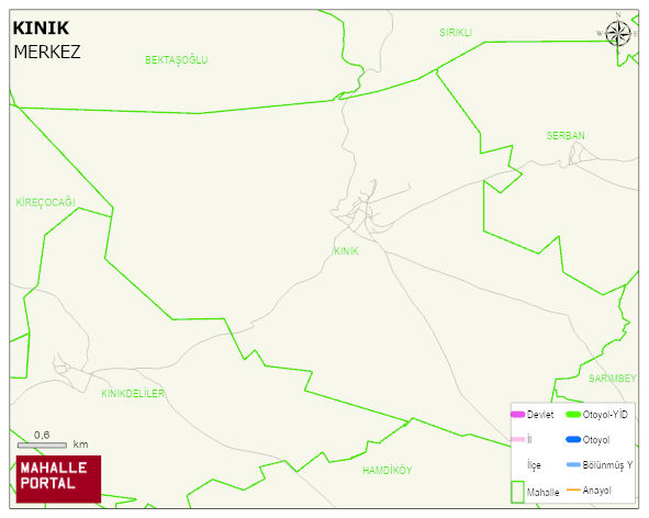 KINIK Köyü Haritası | Mahalle Sokak Haritası