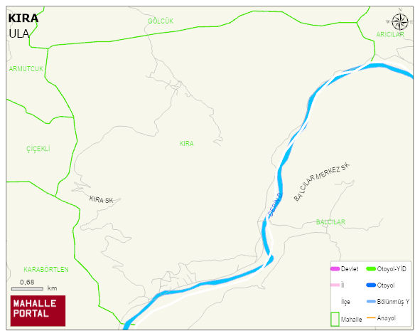 KIRA Mahallesi Haritası | Coğrafi Yapı ve Detaylı Haritası