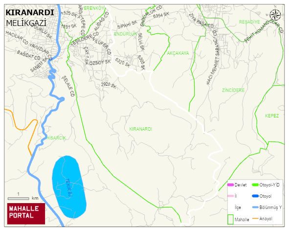 KIRANARDI Mahallesi Haritası | İnteraktif Köy ve Mahalle Sınırları