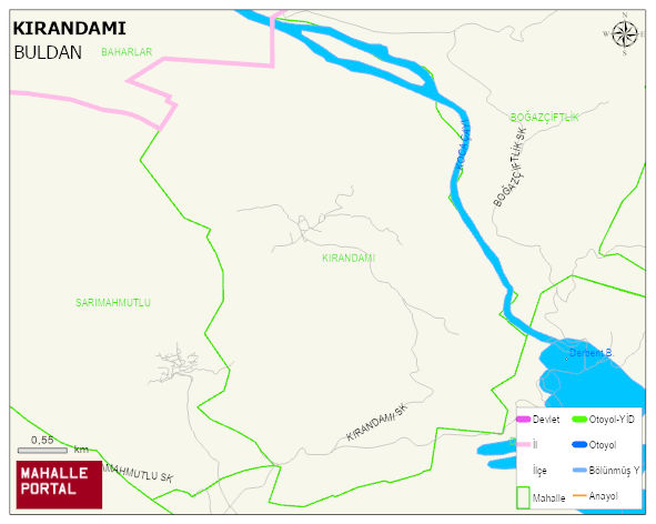 KIRANDAMI Mahallesi Haritası | Detaylı Köy ve Mahalle Görünümü