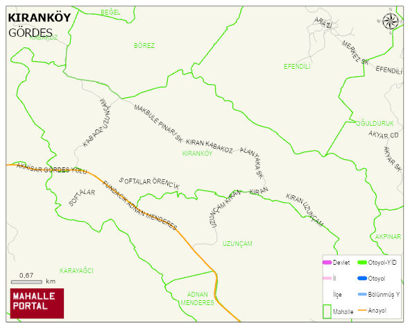 KIRANKÖY Mahallesi Haritası | Sayısal Bölge Görünümü