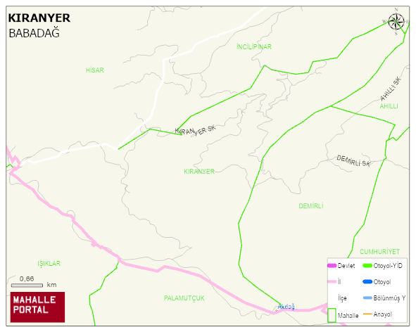KIRANYER Mahallesi Haritası | İnteraktif Köy ve Mahalle Sınırları