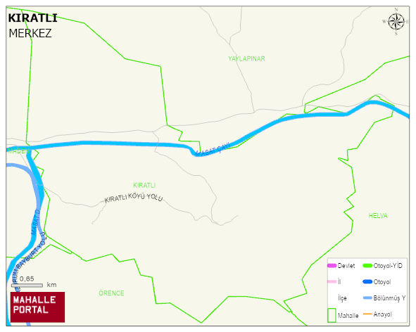 KIRATLI Köyü Haritası | Coğrafi Yapı ve Detaylı Haritası