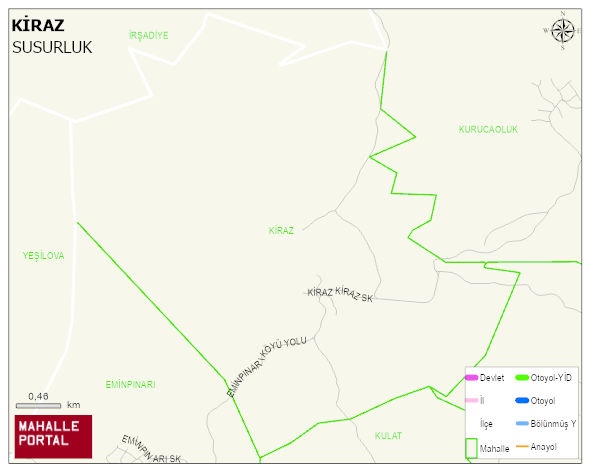 KİRAZ Mahallesi Haritası | Güncel Mahalle ve Köy Haritası